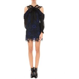 Authentic Self-Protrait 3D lace floral mini dress
